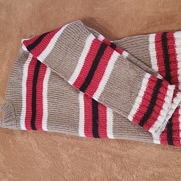 Urban Outfitters tan with red black white bold stripes - Picture 11 of 11